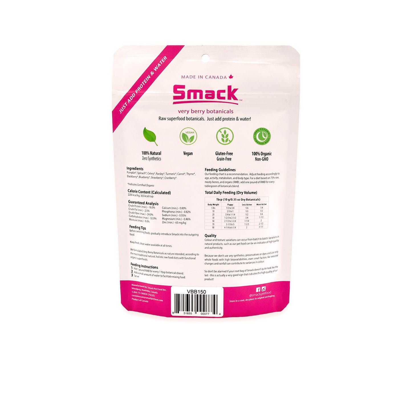 Very Berry Botanicals (DOG) Botanicals Mix Smack Pet Food