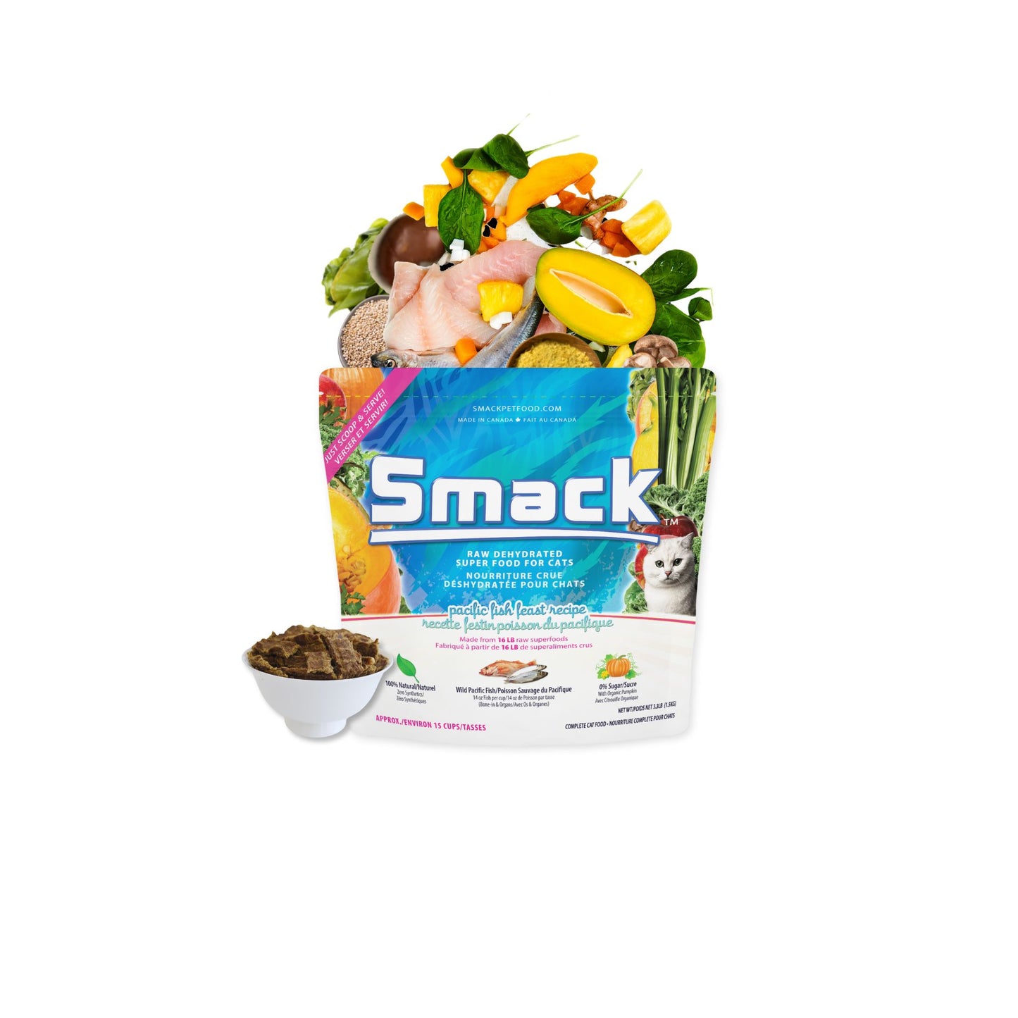 3x Pacific Fish Feast 1.5kg + FREE Pacific Fish Feast 1.5kg (Cat) Crunchy Style Smack Pet Food 