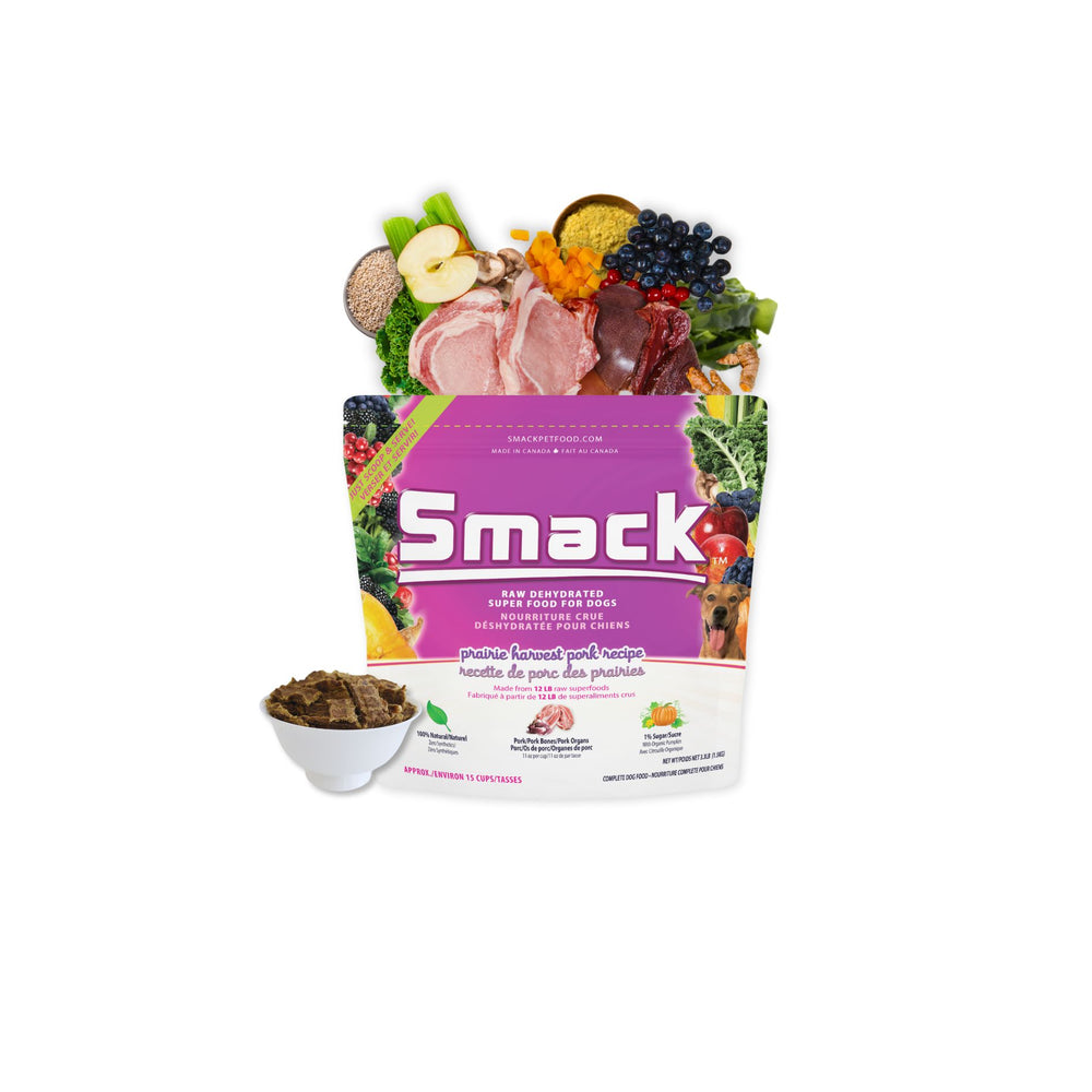 3x Prairie Harvest Pork 1.5kg + FREE Prairie Harvest Pork 1.5kg (Dog) Crunchy Style Smack Pet Food 