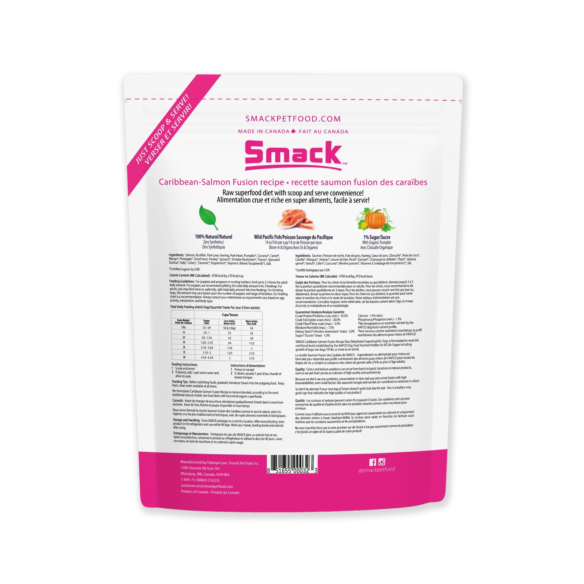 Caribbean-Salmon Fusion (DOG) Crunchy Style Smack Pet Food 