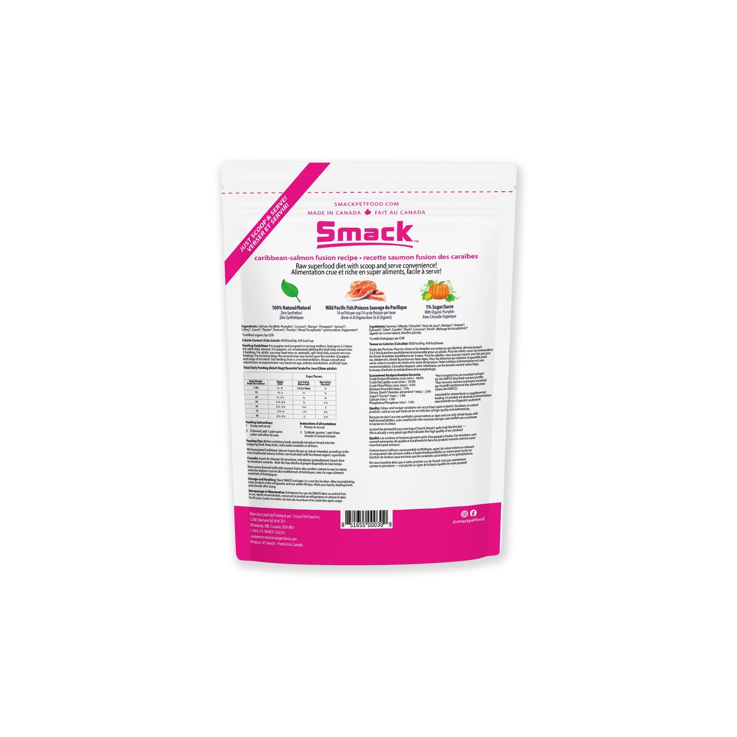 
                  
                    Caribbean-Salmon Fusion (DOG) Crunchy Style Smack Pet Food 
                  
                