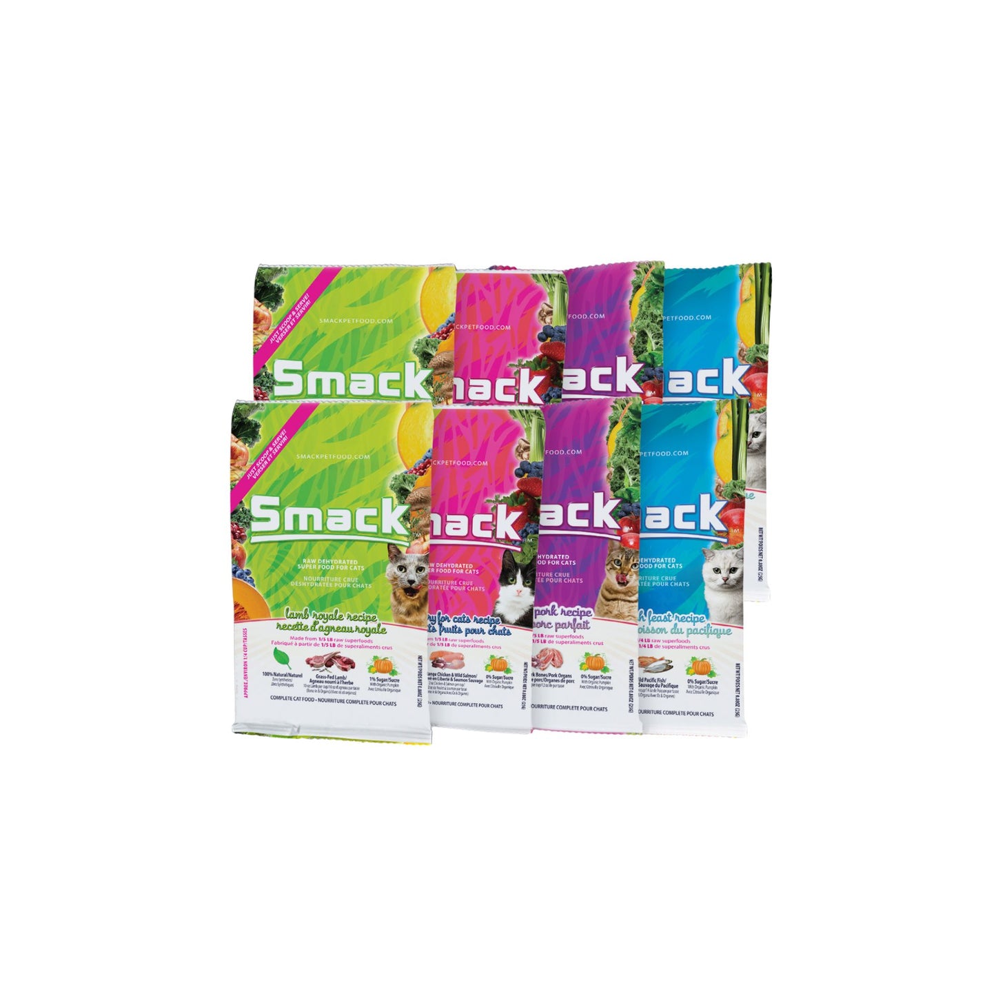 Sample Variety Pack for Cats Crunchy Style Smack Pet Food 