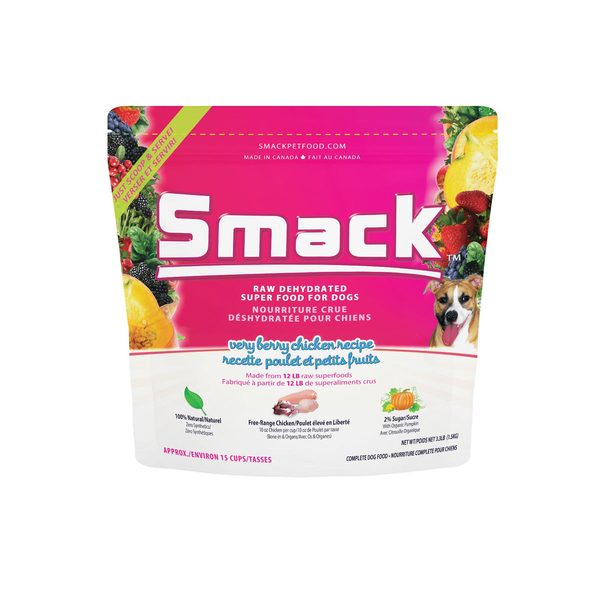 Very Berry Chicken (DOG) Crunchy Style Smack Pet Food 