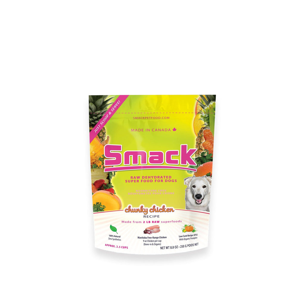 
                  
                    Chunky Chicken (DOG) Crunchy Style Smack Pet Food 250 g (2.5 cups) 
                  
                